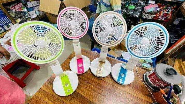 LR Fan (Adjustable Rechargeable Folding Fan With Led Light)