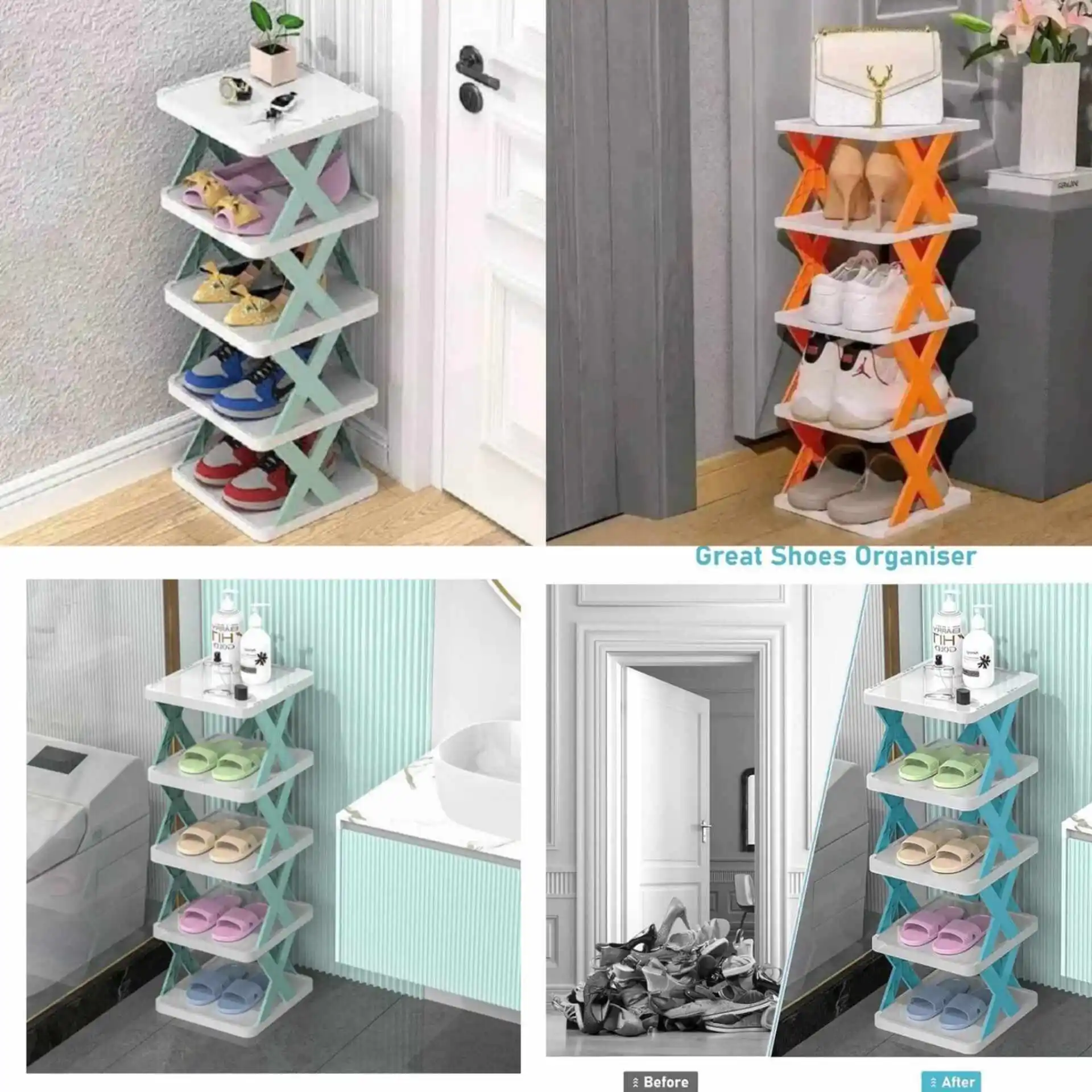 Multifunctional 5 layer Shoe Rack