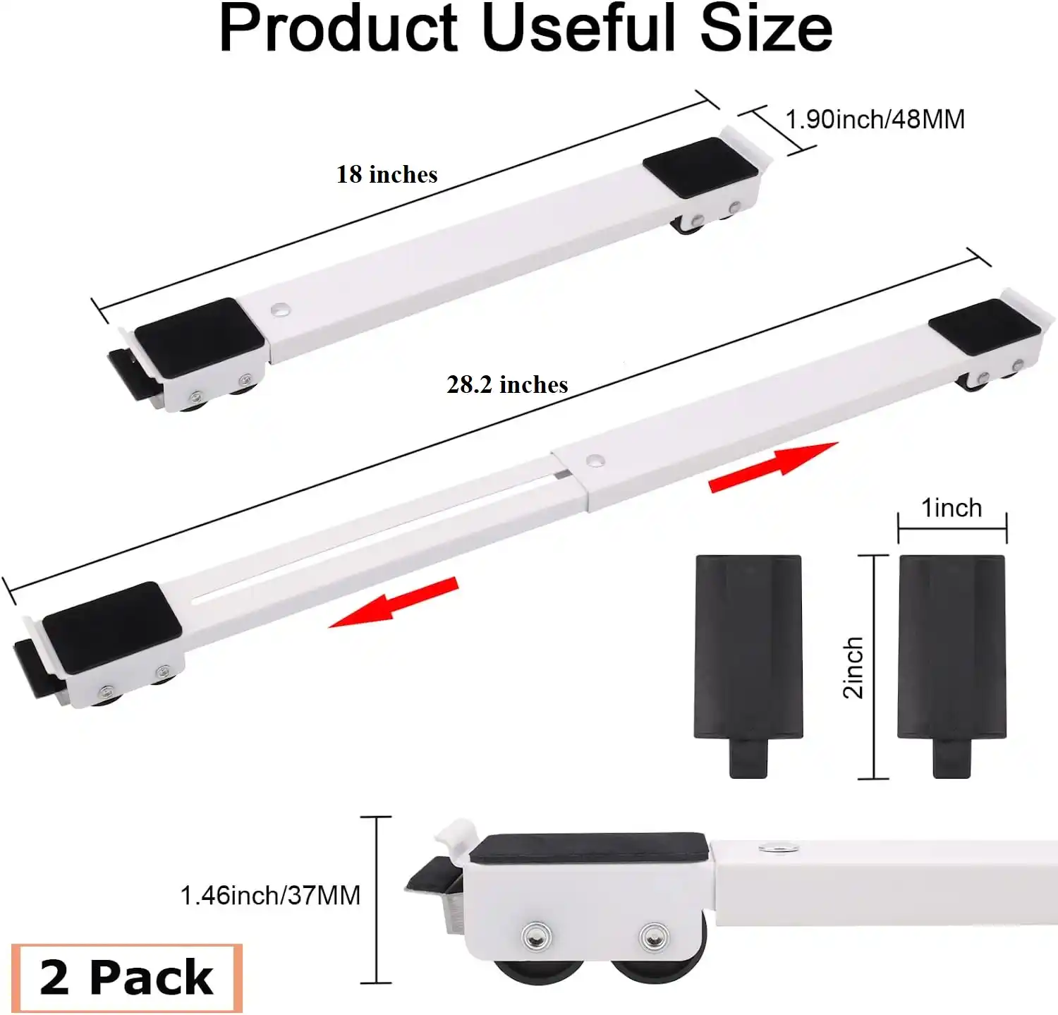 Adjustable Furniture movers 2 pack