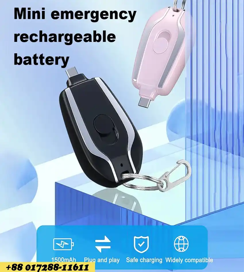 Keychain portable Mobile phone charger power bank(,1500mah)