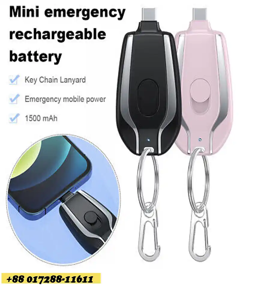 Keychain portable Mobile phone charger power bank(,1500mah)