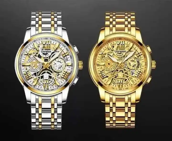 Unraion Stainless Steel Men's Quarts Watches