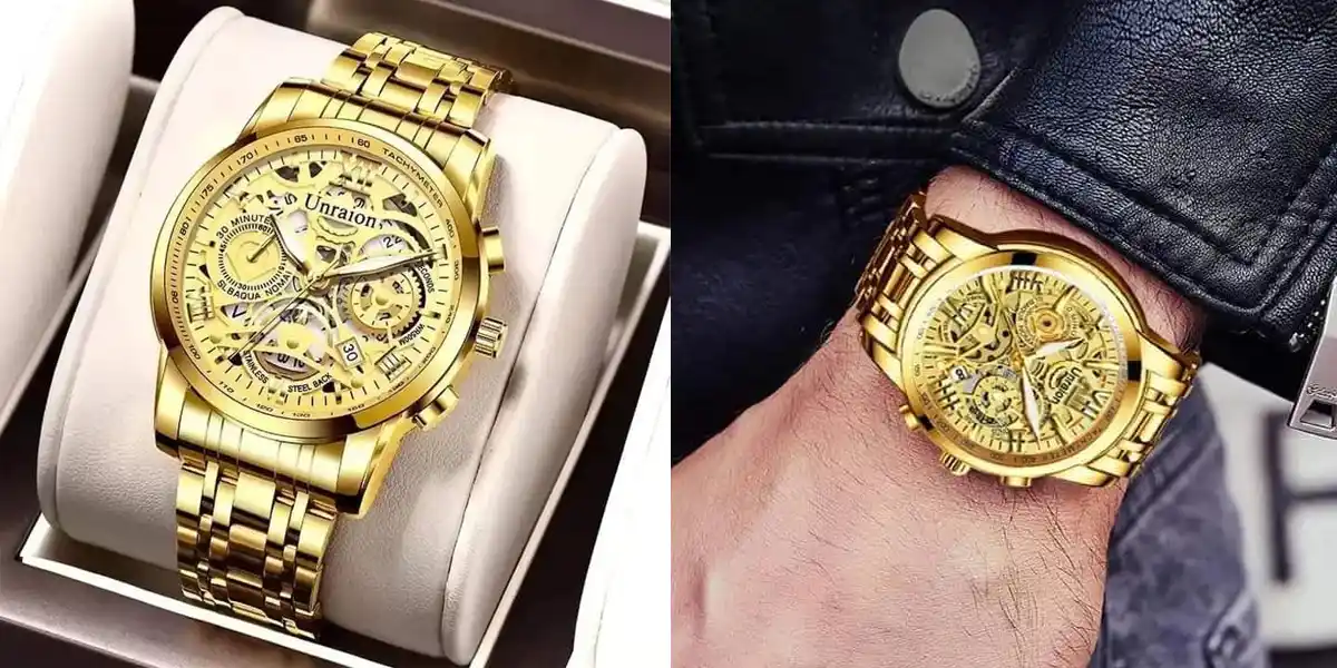 Unraion Stainless Steel Men's Quarts Watches