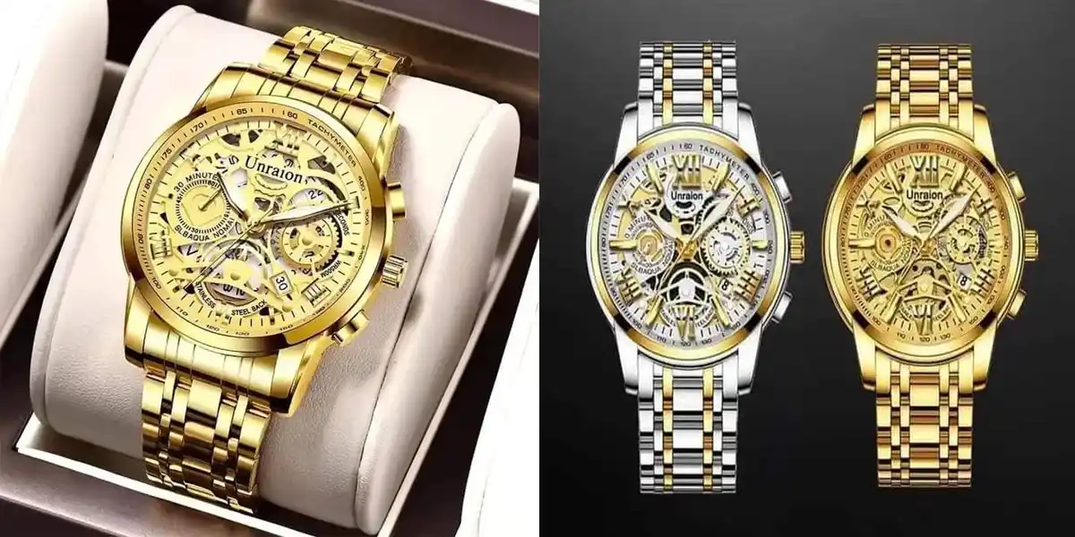 Unraion Stainless Steel Men's Quarts Watches