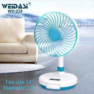 Weidasi WD-219 Portable rechargble Fan